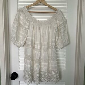 Free People white Lace Blouse